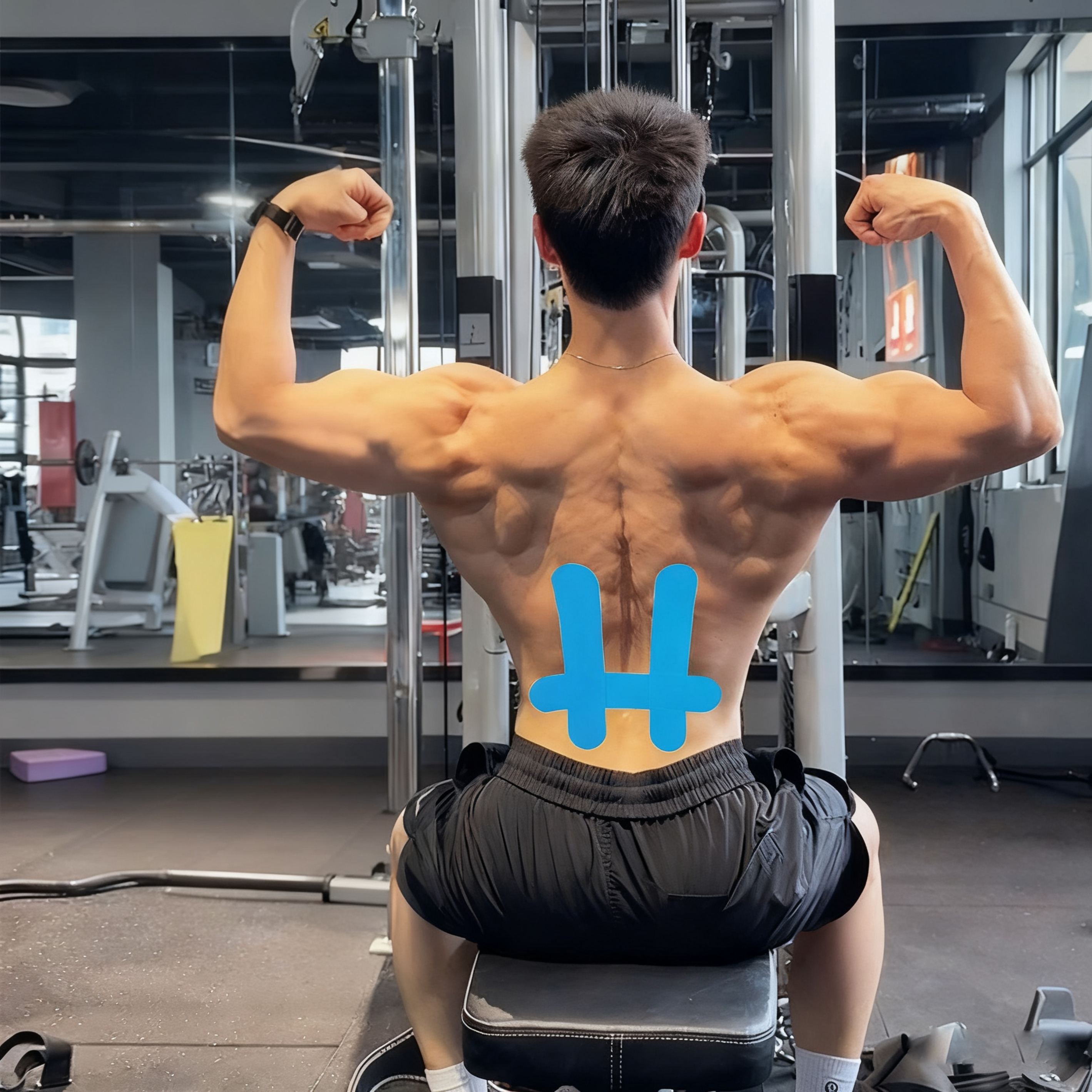 Cruth Réamhghearrtha Téip Kinesiology Téip Muscle Ar Ais