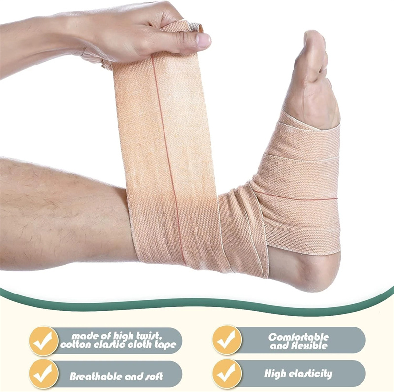 Téip Teiripeach Leaisteacha (EAB) - Sín Bandage Greamaitheach le haghaidh Comhbhrú agus Tacaíocht
