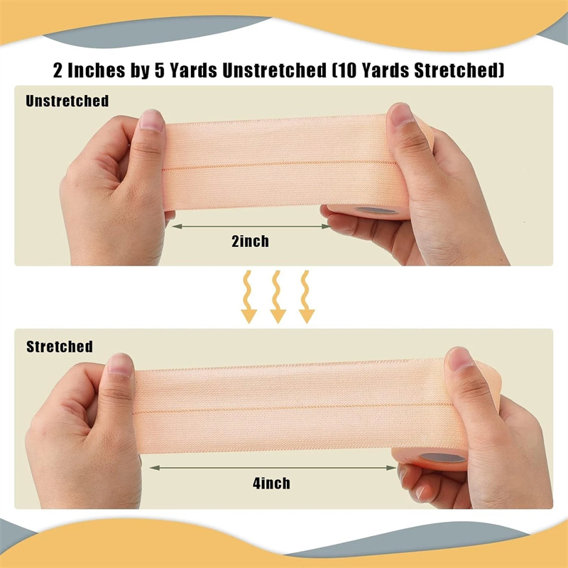 Téip Teiripeach Leaisteacha (EAB) - Sín Bandage Greamaitheach le haghaidh Comhbhrú agus Tacaíocht Téip Teiripeach Leaisteacha (EAB) - Sín Bandage Greamaitheach le haghaidh Comhbhrú agus Tacaíocht